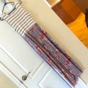 Floor length dress that ties